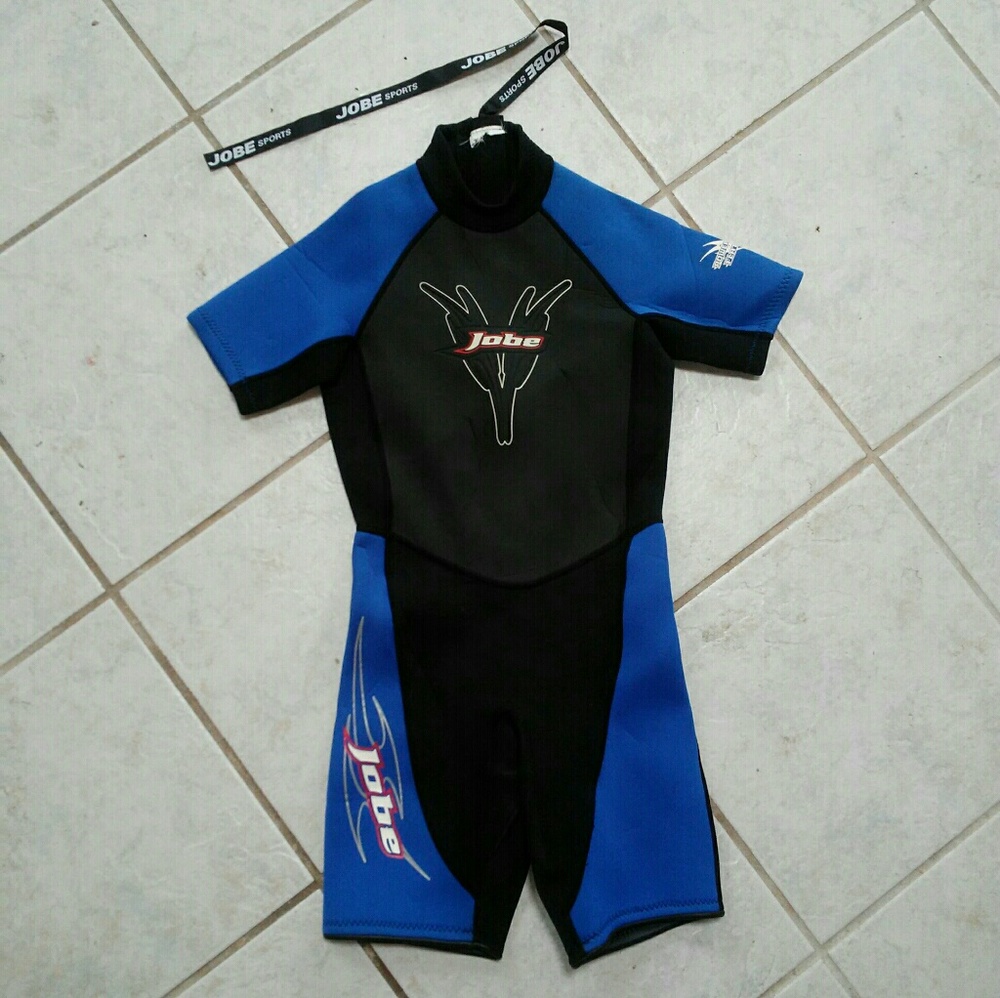 Jobe kids spring suit wetsuit blue and black